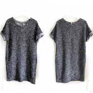 Vince Dress cotton rolled sleeve mini dress size L